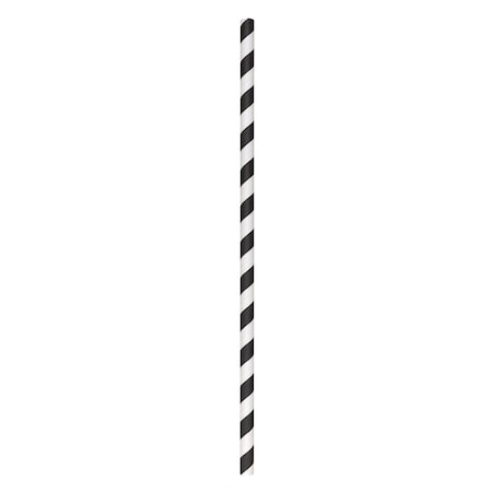 10 Black Striped Giant Paper Straws PK 2800